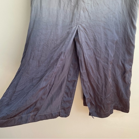 Raquel Allegra ombre maxi dress button front shirt dress long sleeve duster blue - Picture 8 of 12